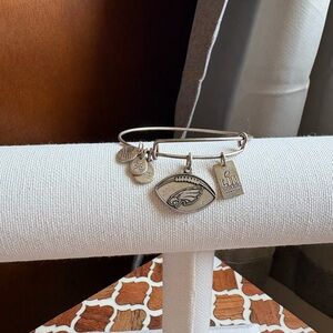 Alex & Ani LIMITED EDITION EAGLES Bangle Bracelet, with SUPER BOWL LII WIN charm